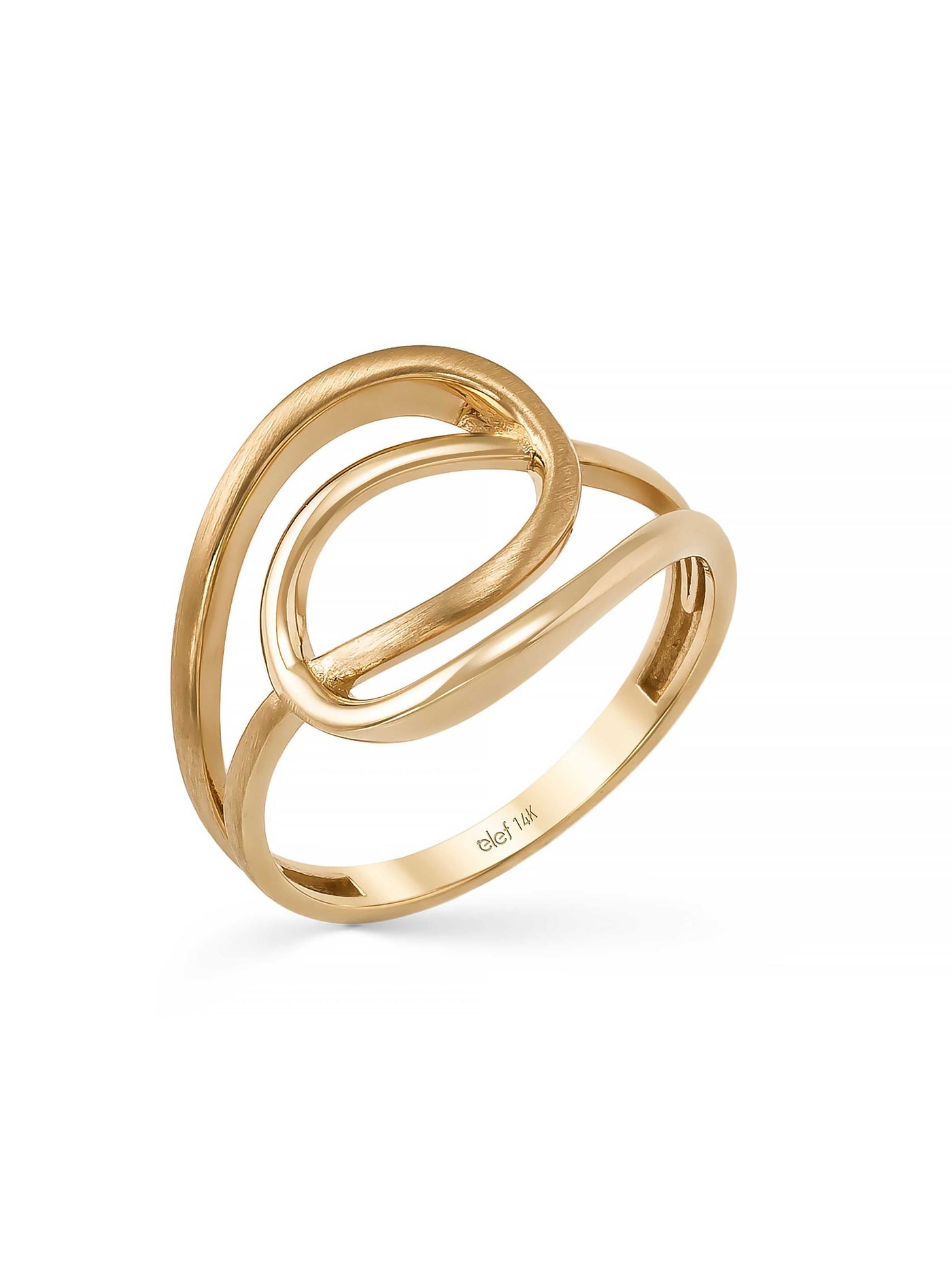 Sonsuz Knot Form Ring in 14K Gold by Elef Jewelry