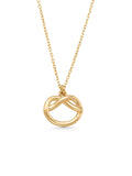 Infinity Esintili Hoop Necklace in 14K Gold by Elef Jewelry