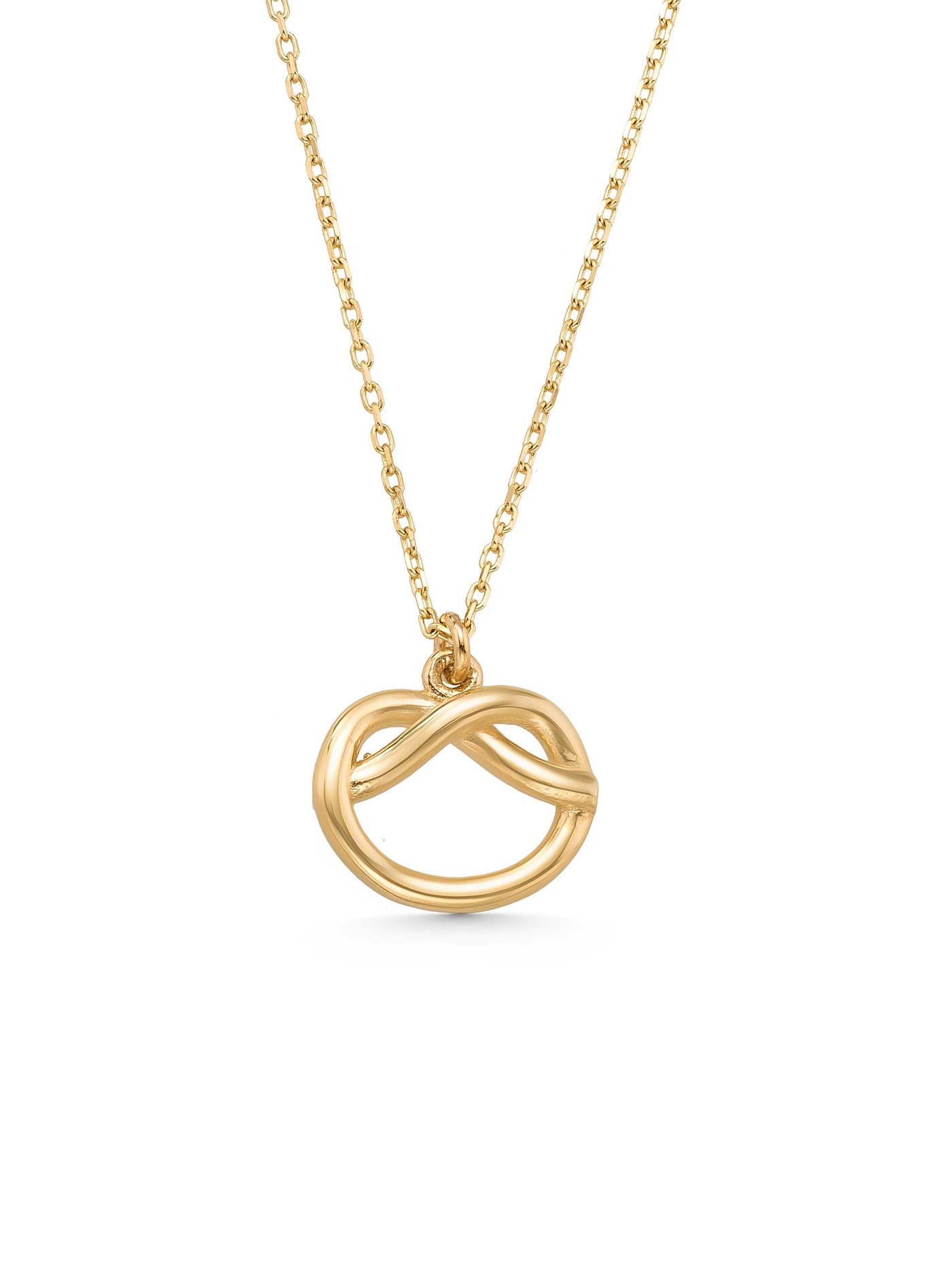 Infinity Esintili Hoop Necklace in 14K Gold by Elef Jewelry