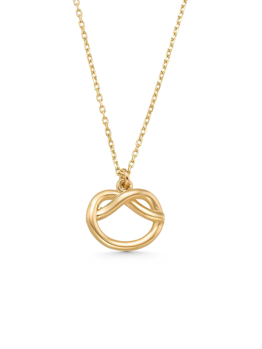 Infinity Esintili Hoop Necklace in 14K Gold