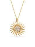 Stone Sun Necklace in 14K Gold by Elef Jewelry