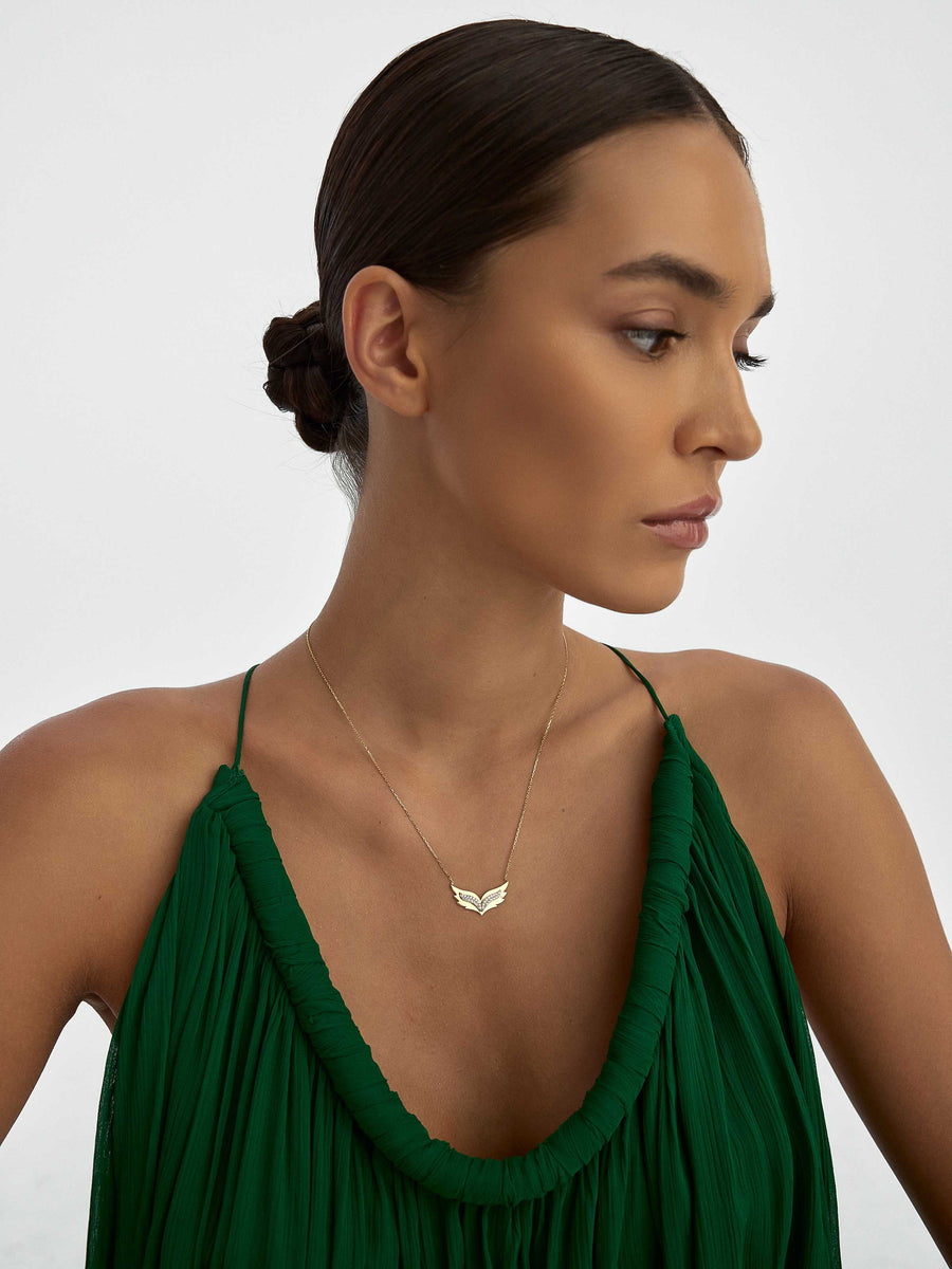 Stone Kanat Necklace in 14K Gold