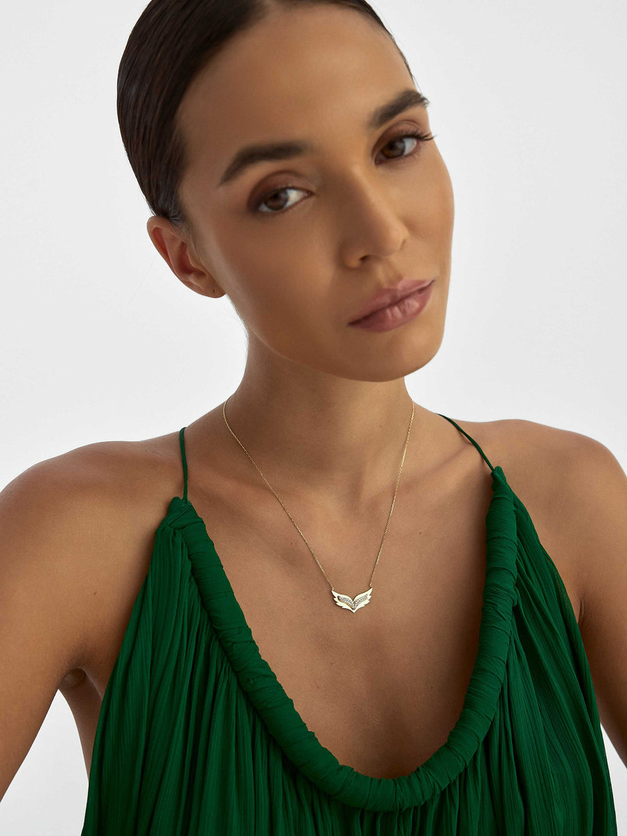 Stone Kanat Necklace in 14K Gold