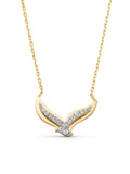 Stone Bird Necklace in 14K Gold by Elef Jewelry