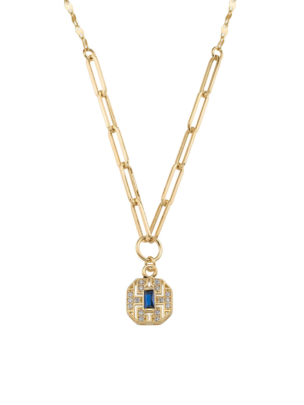 Stone Mistik Necklace in 14K Gold by Elef Jewelry
