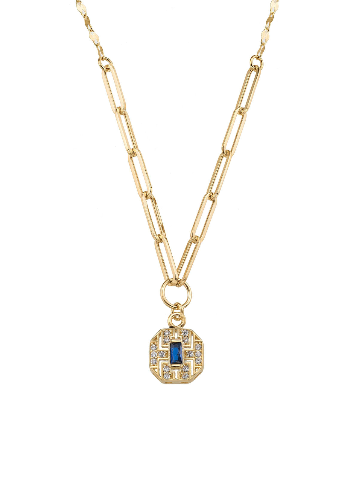 Stone Mistik Necklace in 14K Gold by Elef Jewelry