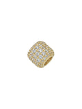 Cylinder Charm With Stone Accents Charm in 14K Gold by Elef Jewelry