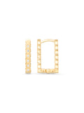 Stone Yiv Textured Earrings in 14K Gold by Elef Jewelry