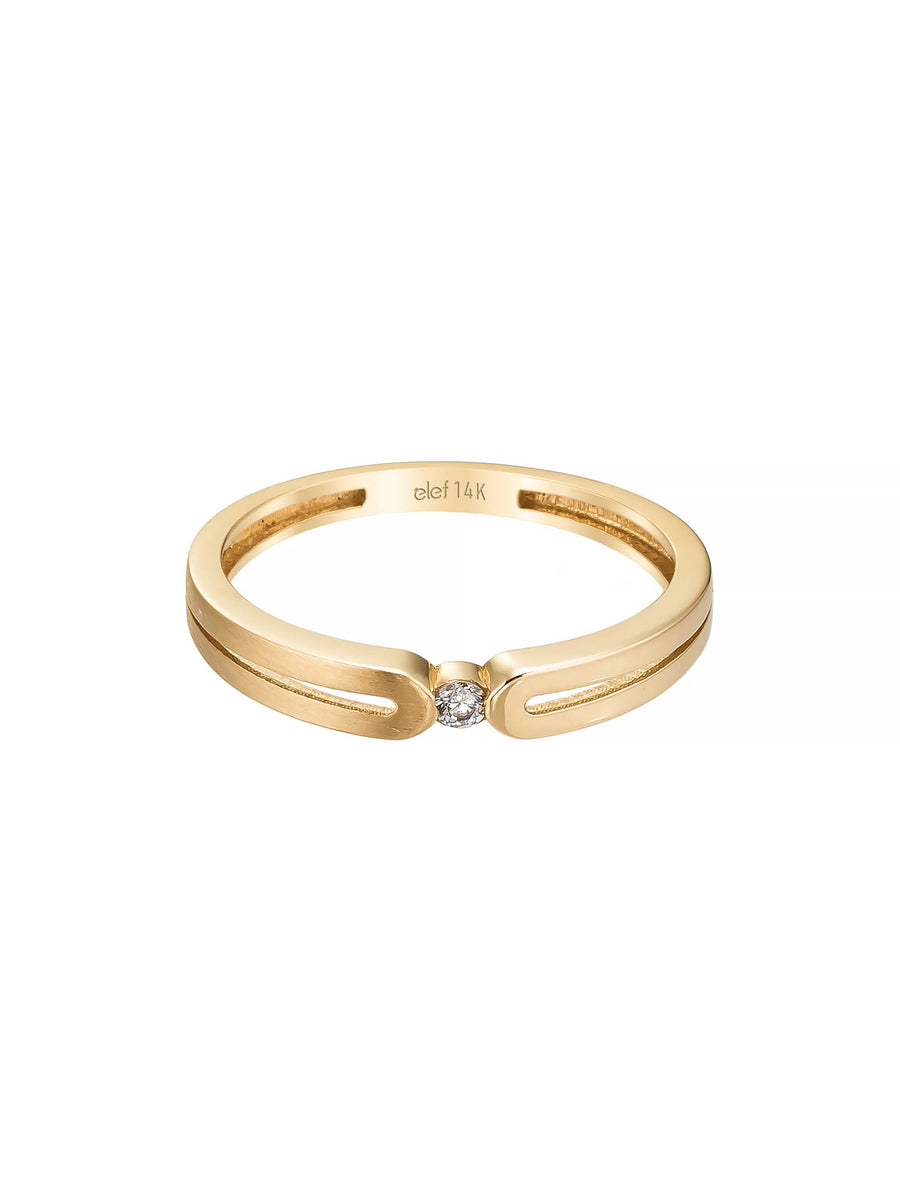 Solitaire Ring in 14K Gold