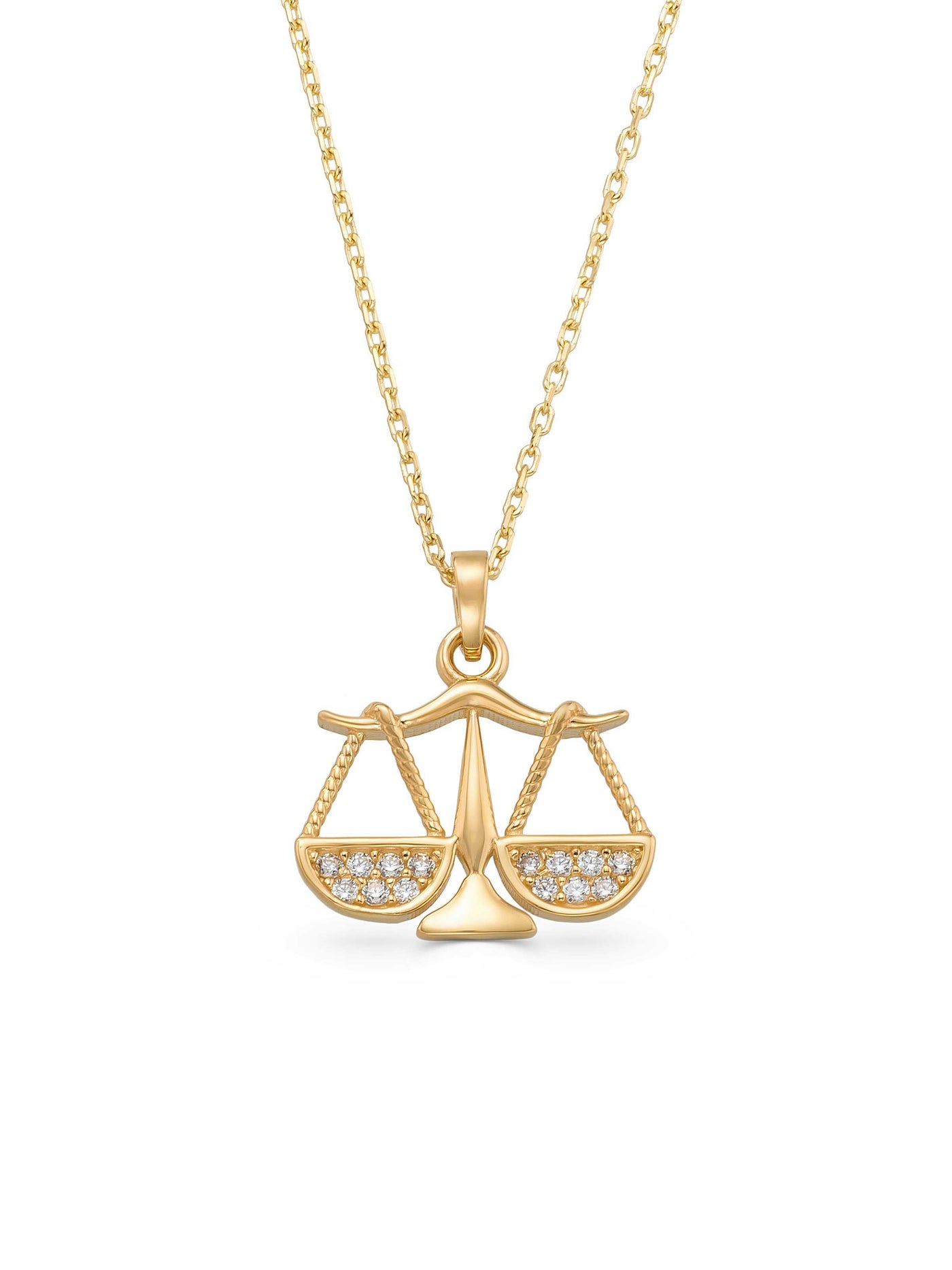Terazi Stone Necklace in 14K Gold by Elef Jewelry