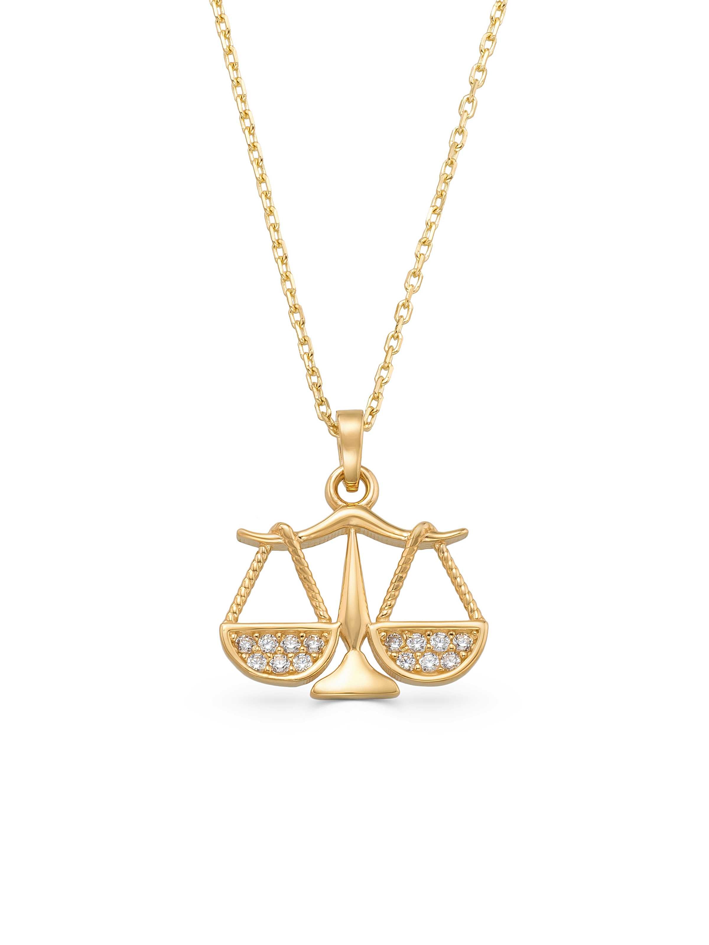 Terazi Stone Necklace in 14K Gold by Elef Jewelry