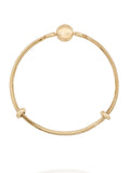 Snake Chain Charm With Ball Clasp Bracelet in 14K Gold by Elef Jewelry