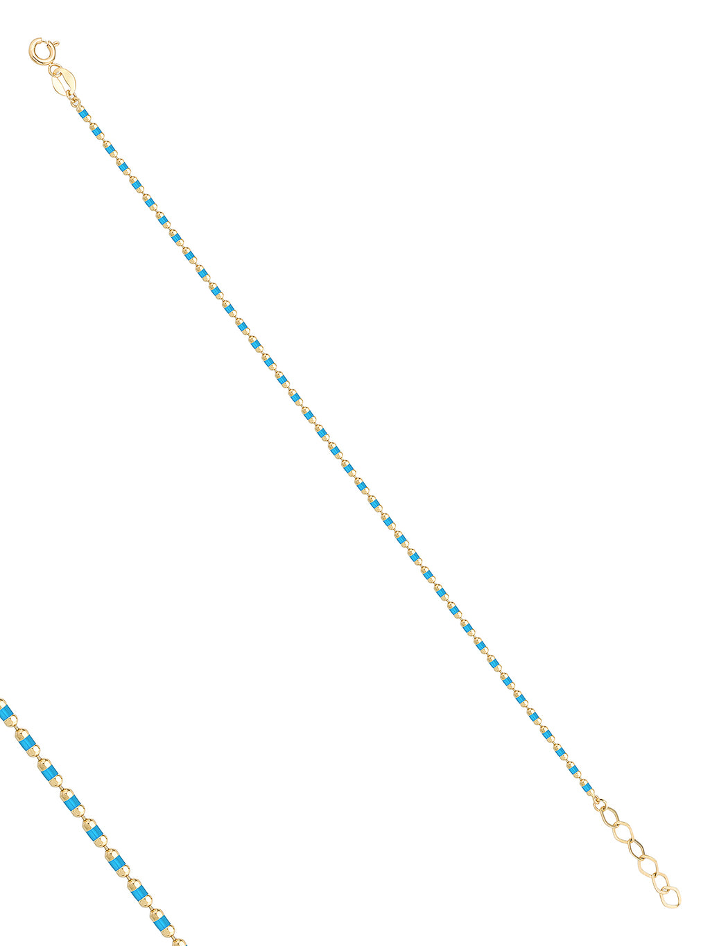 Turquoise Minimal Bracelet in 14K Gold by Elef Jewelry