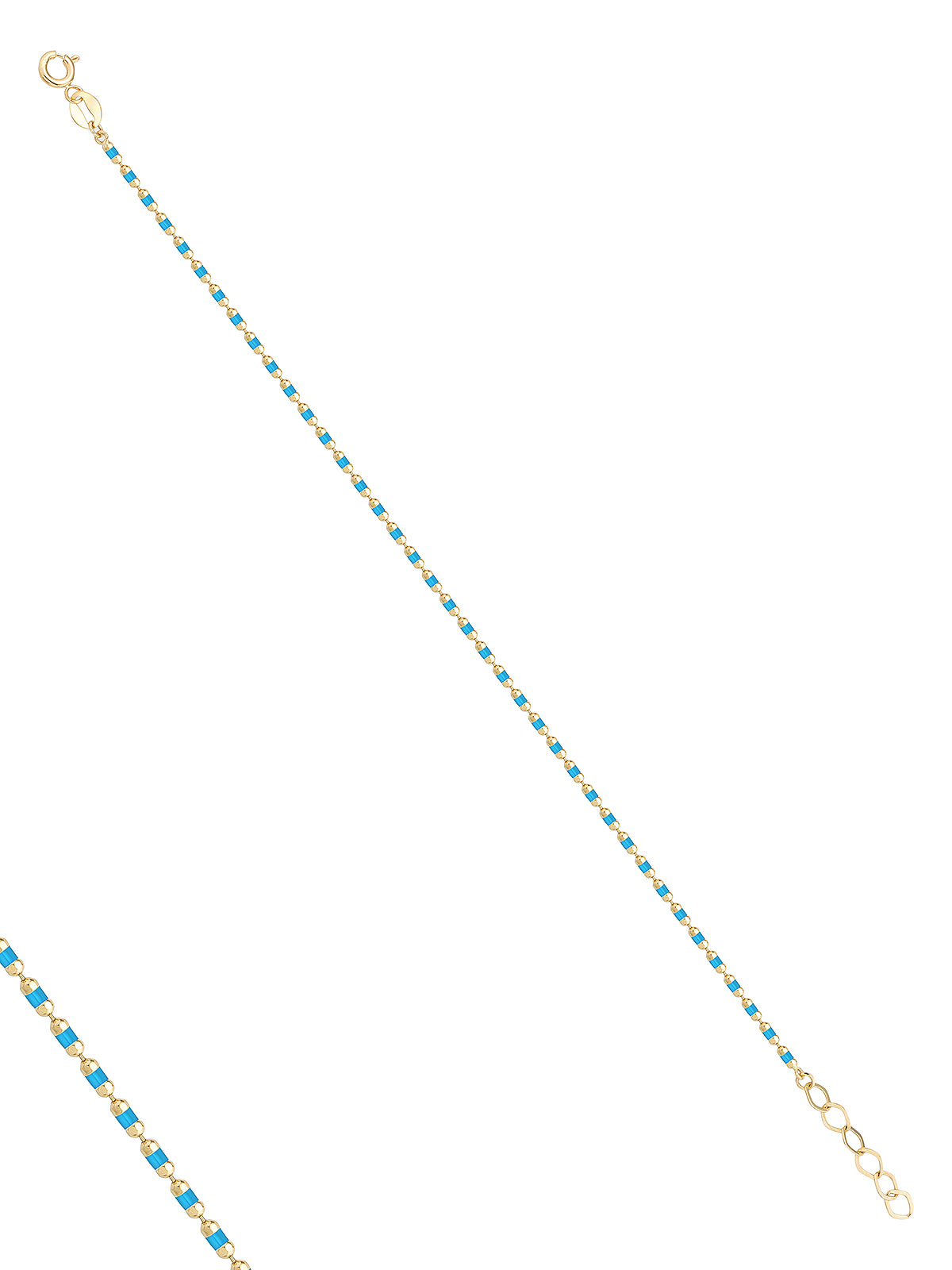 Turquoise Minimal Bracelet in 14K Gold by Elef Jewelry