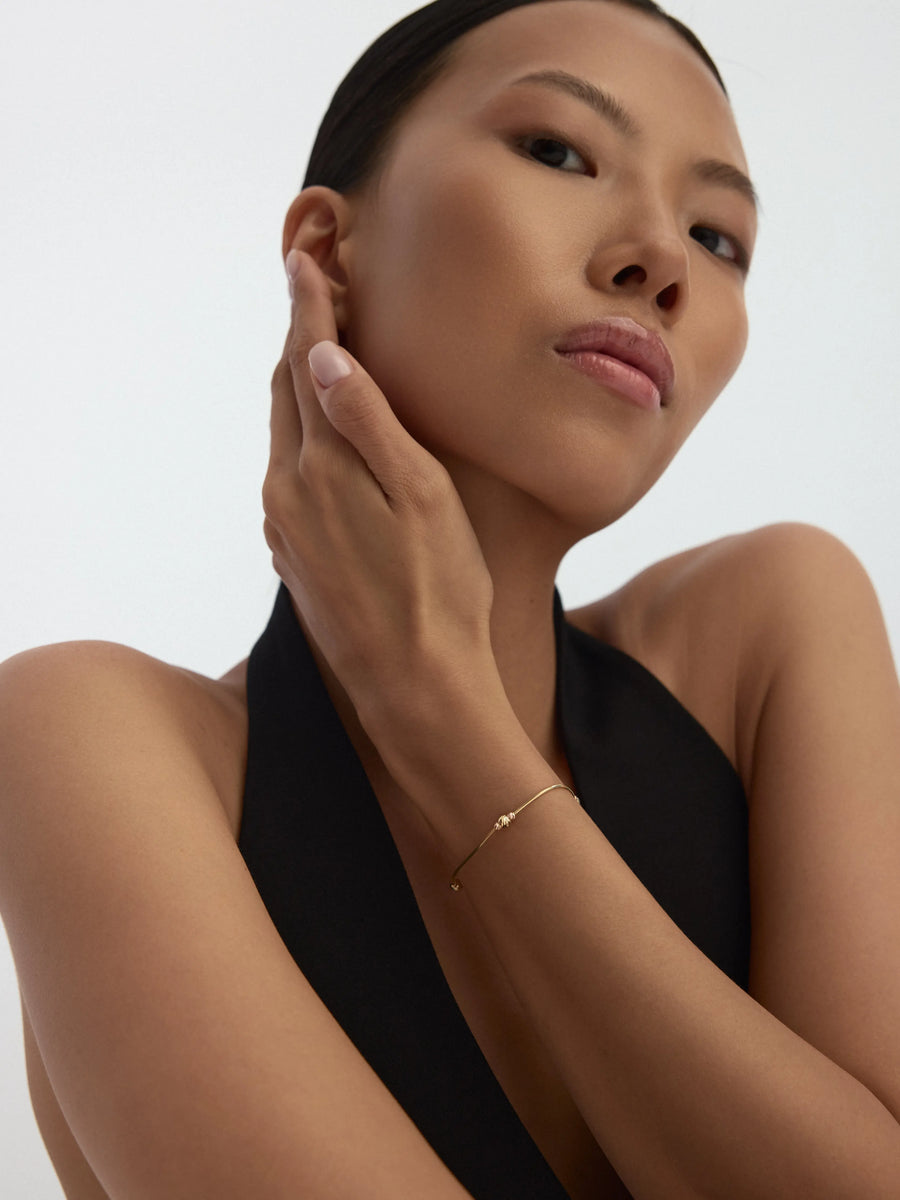 Tri-Color Dorika Ball Bracelet in 14K Gold