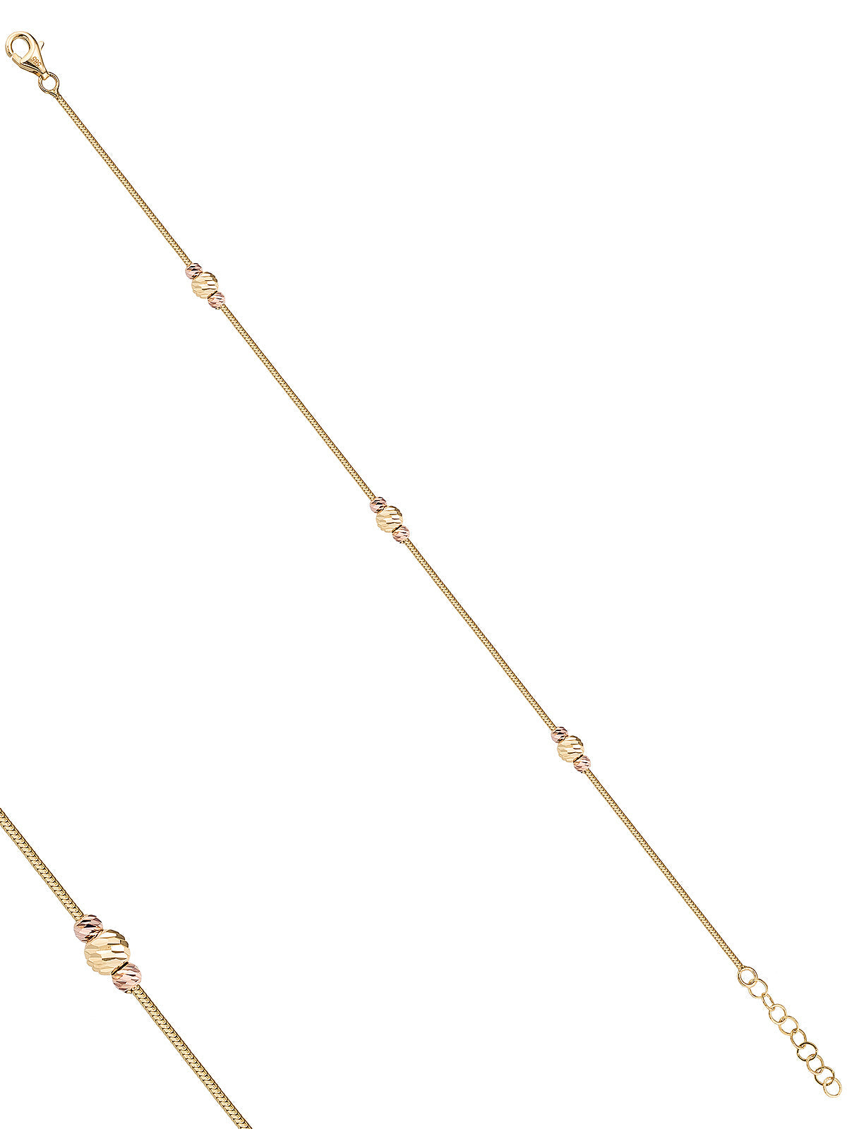 Tri-Color Dorika Ball Bracelet in 14K Gold by Elef Jewelry