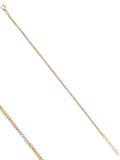 Tri-Color Row Dorika Bead Bracelet in 14K Gold by Elef Jewelry