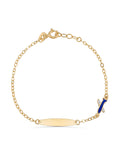 14K Gold Kite Enamel Kids Id Bracelet by Elef Jewelry