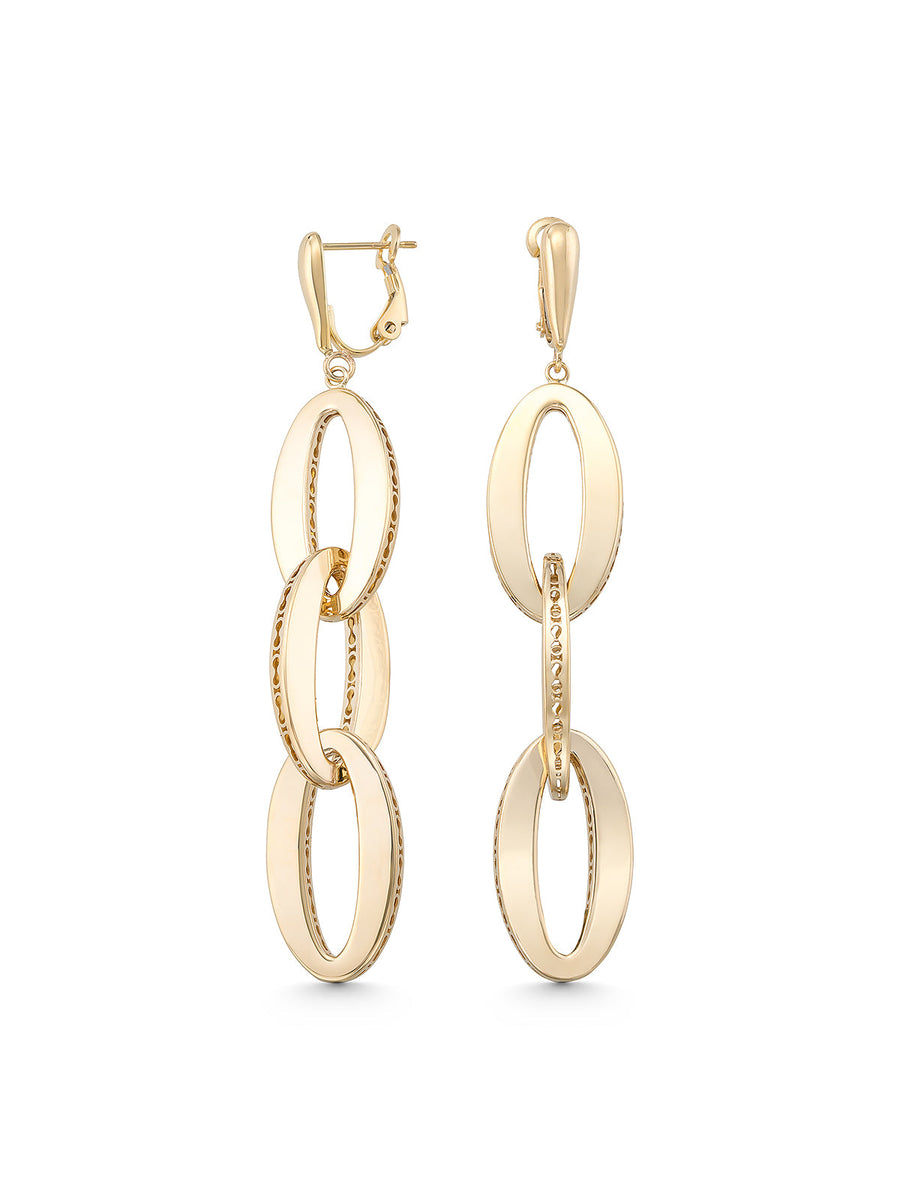 Triple Oval Hoop Earrings in 14K Gold