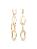 Triple Oval Hoop Earrings in 14K Gold by Elef Jewelry