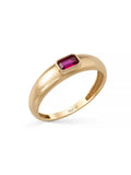 Ruby-Inspired Stone Ring in 14K Gold by Elef Jewelry