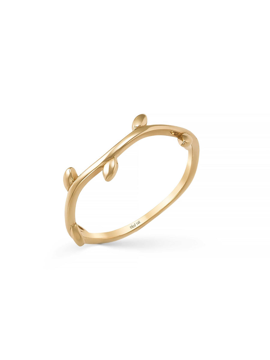 Leaf Dal Form Ring in 14K Gold