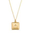 Star Square Form Necklace in 14K Gold by Elef Jewelry