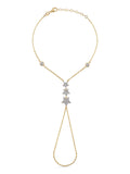 Star Zircon Stone Hand Chain in 14K Gold by Elef Jewelry