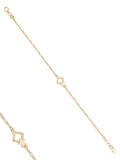 Star & Geometric Form Bracelet in 14K Gold by Elef Jewelry