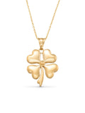 Clover Necklace in 14K Gold by Elef Jewelry