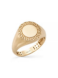 Greek Patterned Classic Ring in 14K Gold by Elef Jewelry