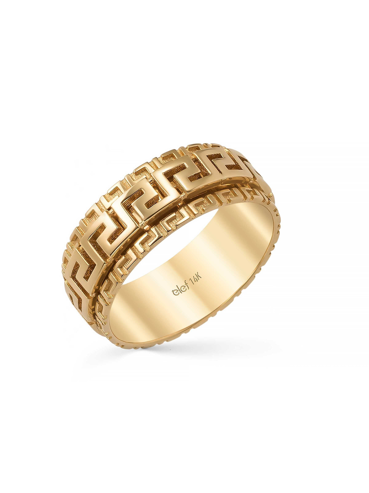 Greek Motif Classic Ring in 14K Gold by Elef Jewelry