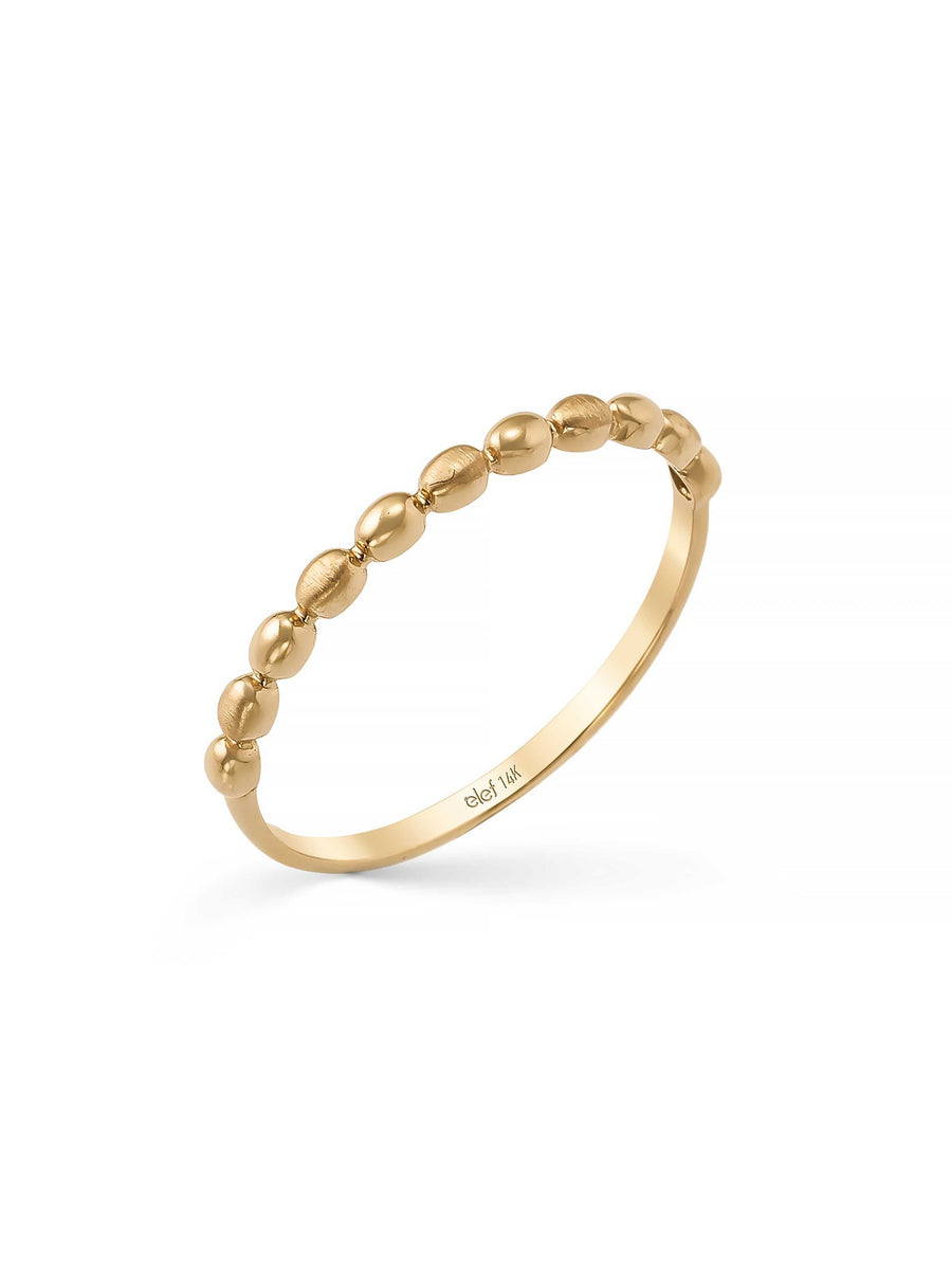 Round Form Row Minimal Ring in 14K Gold