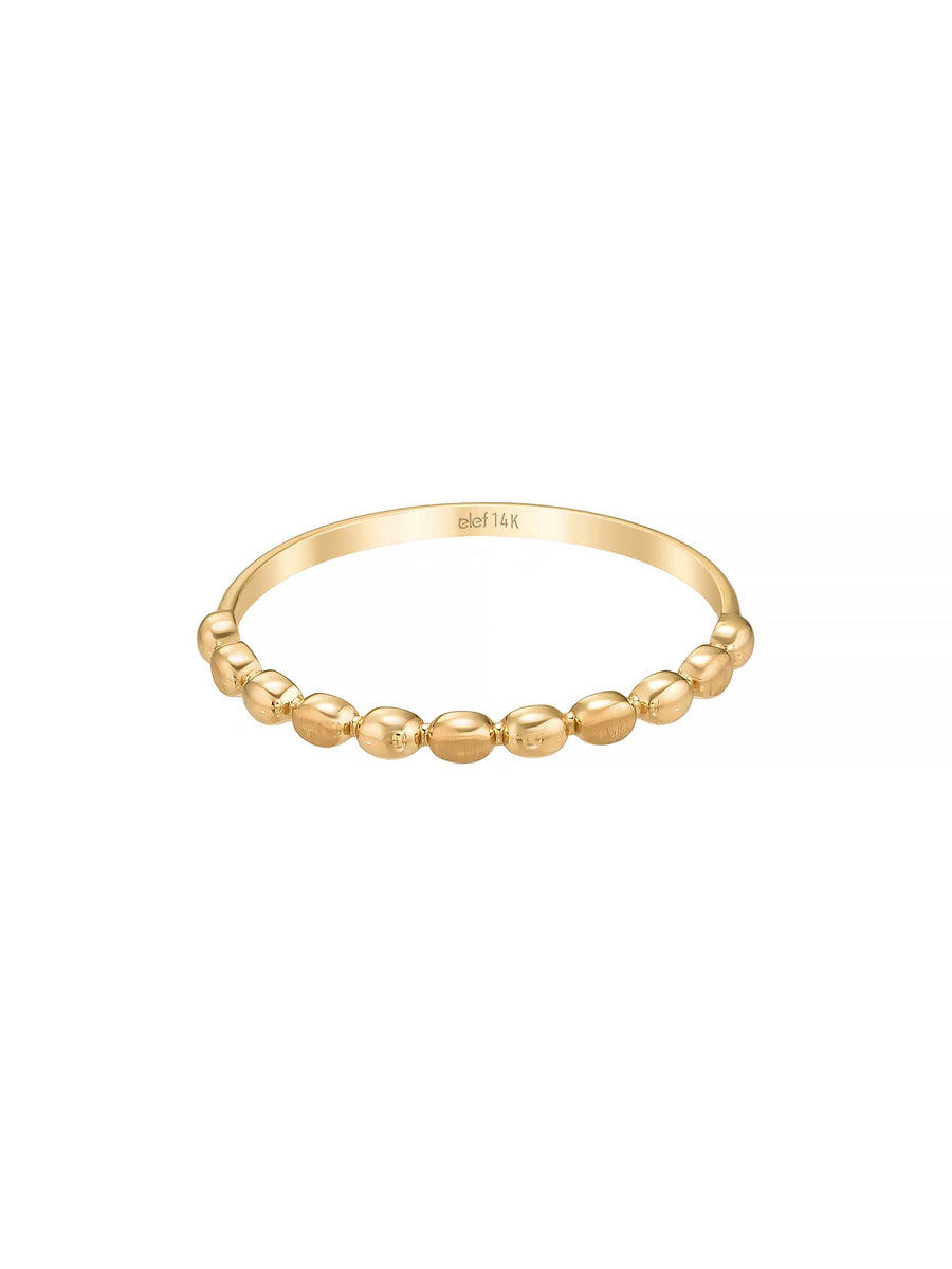Round Form Row Minimal Ring in 14K Gold