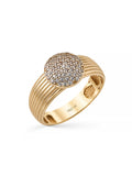 Round Diamond-Inspired Ring in 14K Gold by Elef Jewelry
