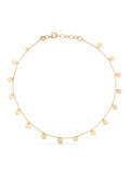 Round Disc Anklet in 14K Gold by Elef Jewelry