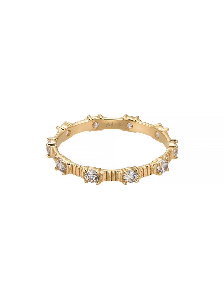 Round Stone-Set Ring in 14K Gold