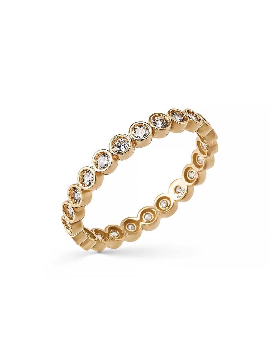 Round-Cut Stone Eternity Ring in 14K Gold