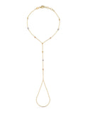 Round Ball Chain Dorika Bead Hand Chain in 14K Gold by Elef Jewelry
