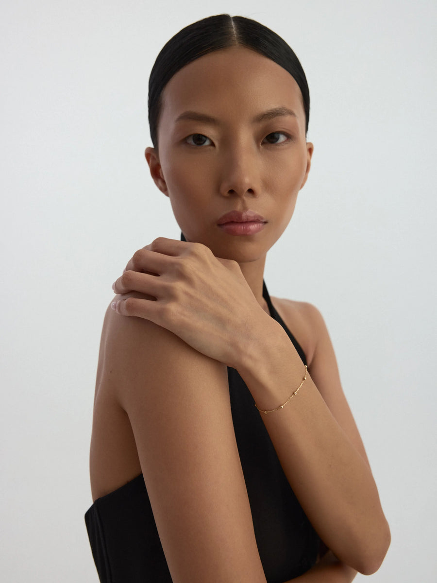 Dorika Bead Bracelet in 14K Gold