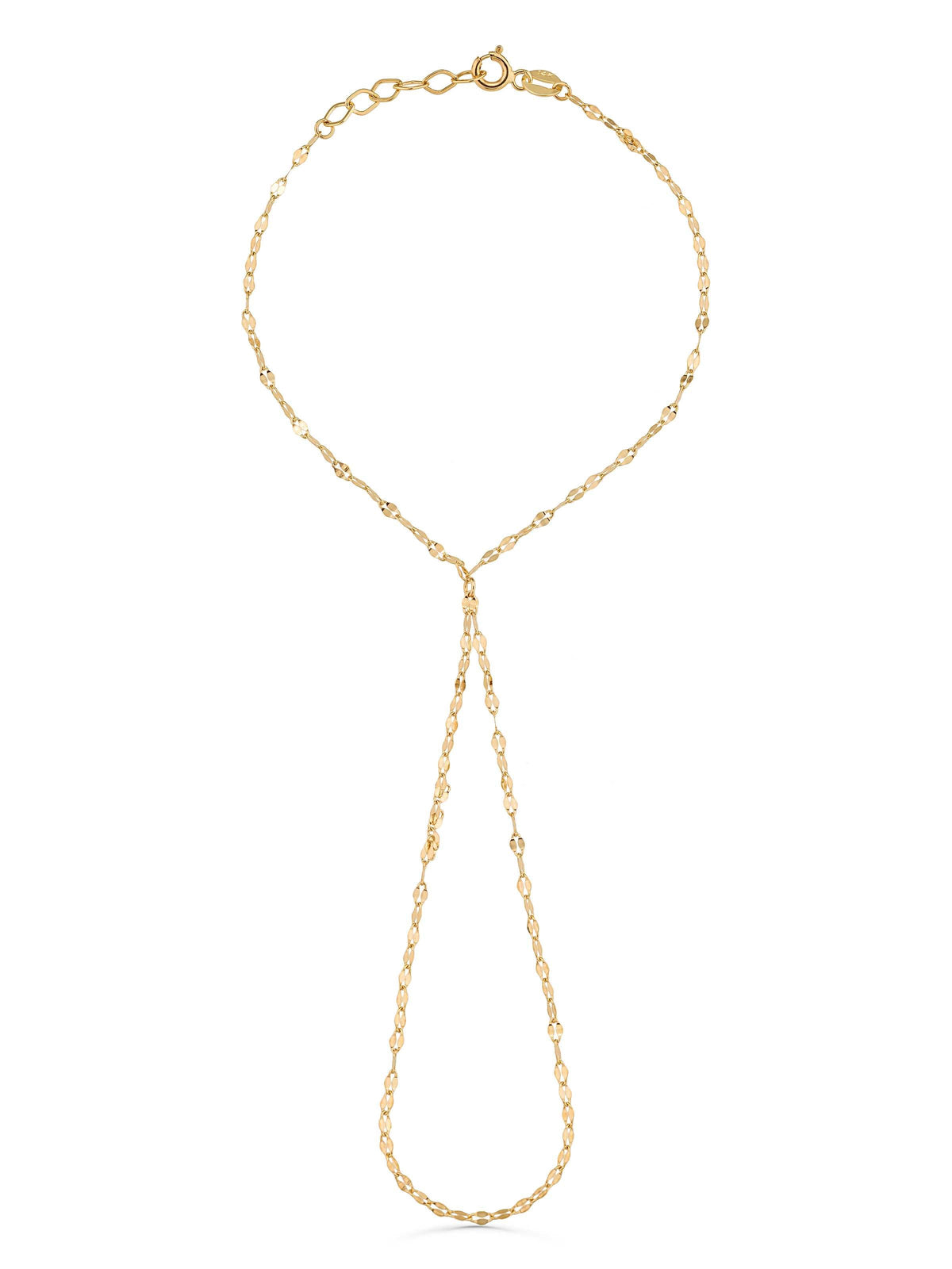 Chain Hand Chain in 14K Gold by Elef Jewelry