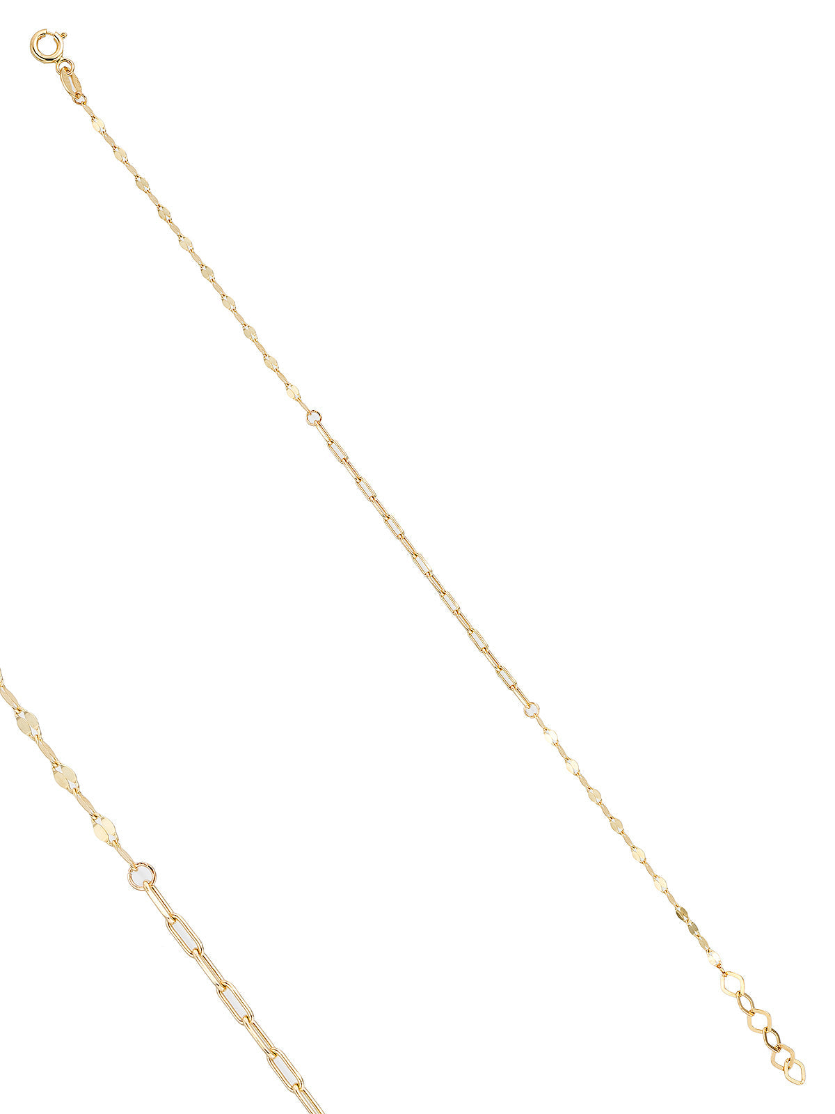 Chain Form Bracelet in 14K Gold by Elef Jewelry