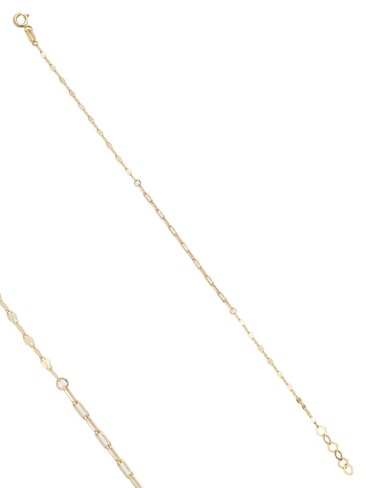 Chain Form Bracelet in 14K Gold by Elef Jewelry