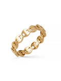 Chain Form Ring in 14K Gold by Elef Jewelry