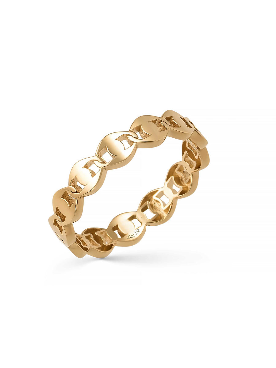 Chain Form Ring in 14K Gold