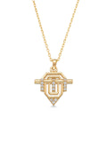 Zircon Geometric Design Necklace in 14K Gold by Elef Jewelry