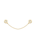 Zircon Stone Charm Safety Chain in 14K Gold by Elef Jewelry